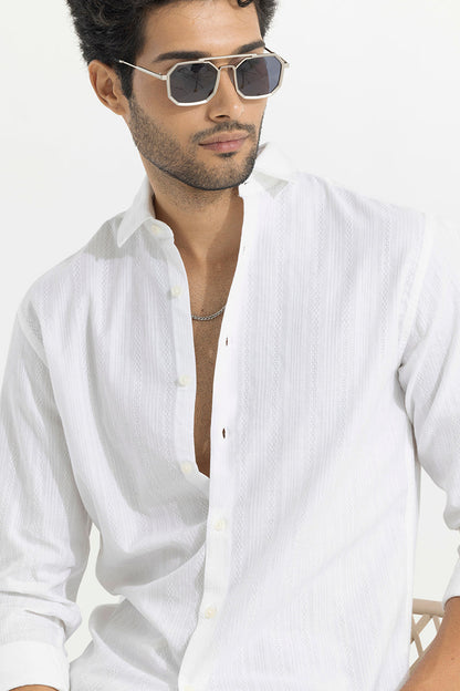 Braid Design White jacquard Shirt | Relove