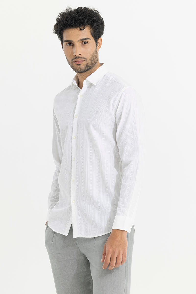 Braid Design White jacquard Shirt | Relove