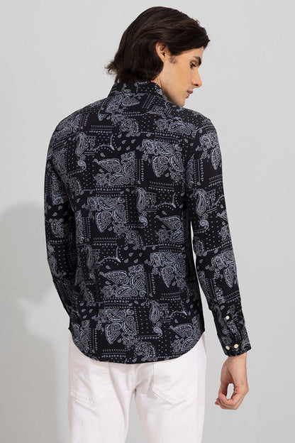 Mosaic Paisley Black Shirt | Relove
