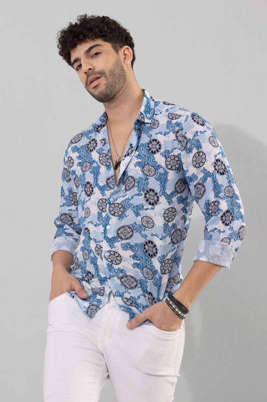 Classic Paisley Blue Shirt | Relove