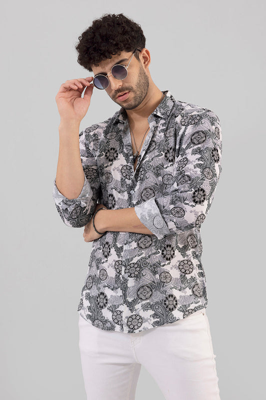 Classic Paisley Grey Shirt | Relove