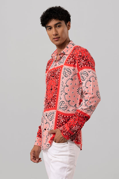 Sylvan Paisley Red Shirt | Relove