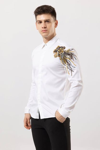 Leon White Embroidery Shirt | Relove