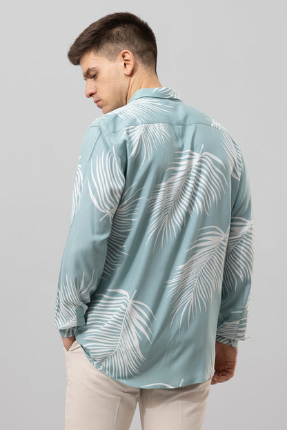 Palmera Aqua Blue Shirt | Relove