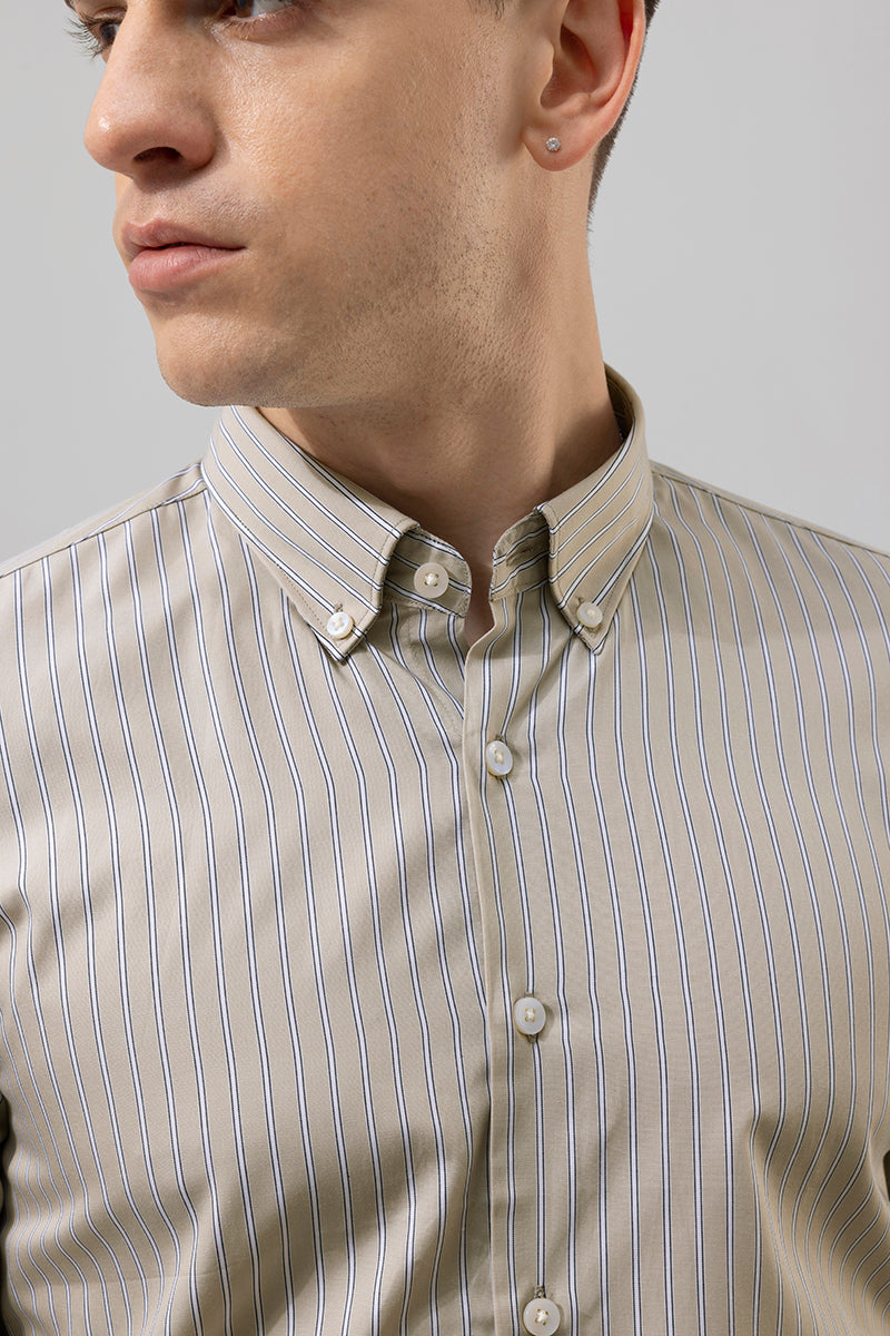 Dandy Stripe Beige Shirt | Relove