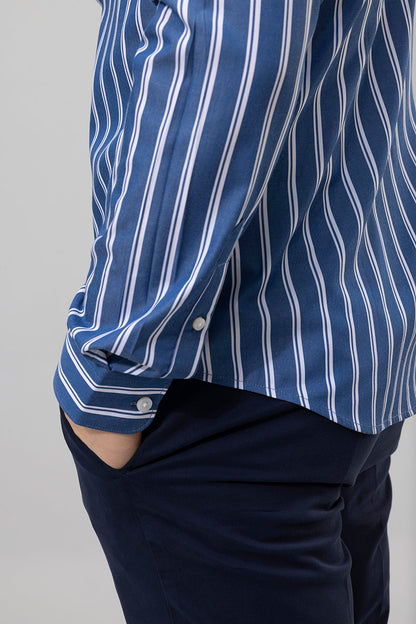 Dandy Stripe Blue Shirt | Relove
