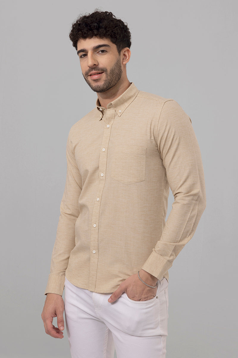 Sprauncy Beige Linen Shirt | Relove
