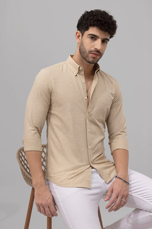 Sprauncy Beige Linen Shirt | Relove