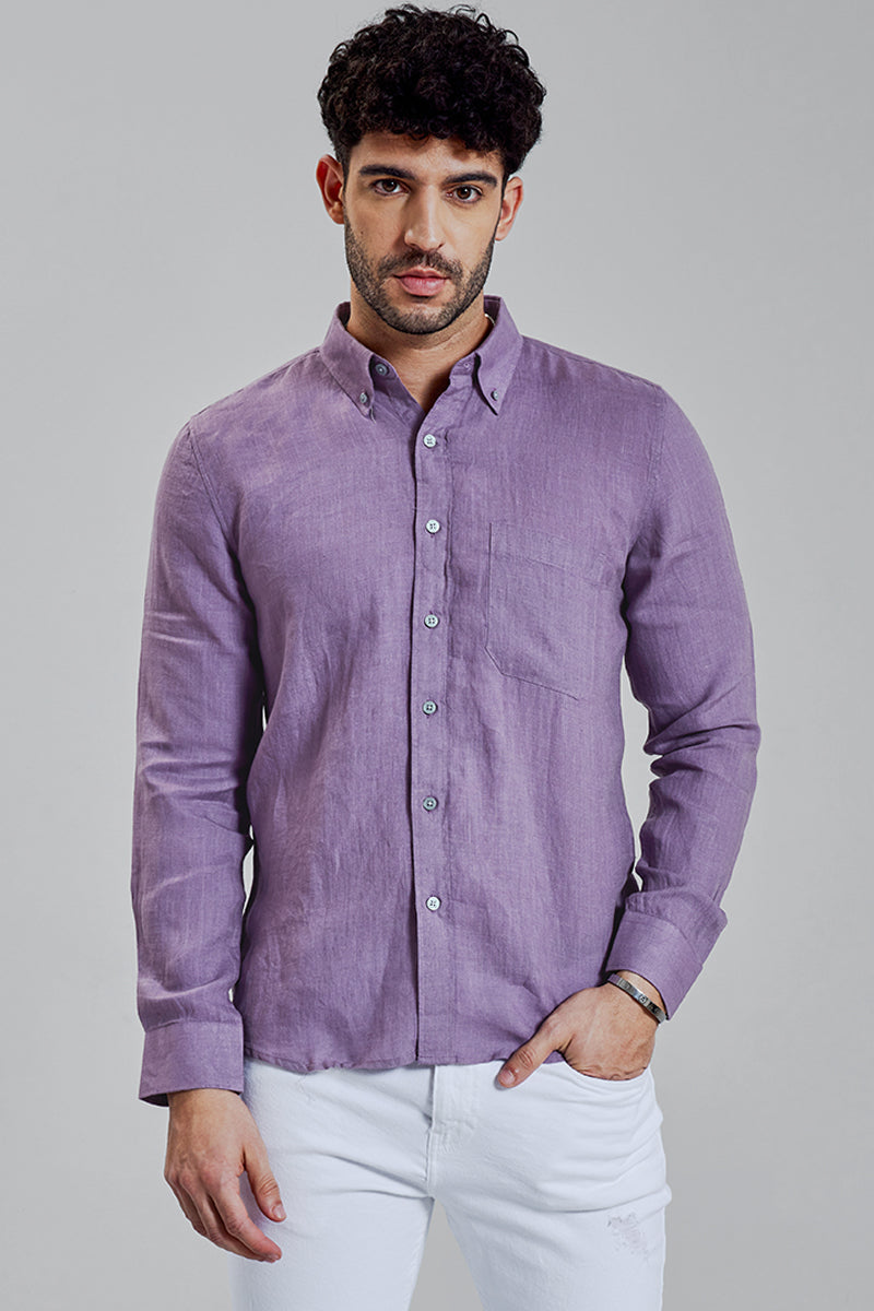 Mould Linen Purple Shirt | Relove