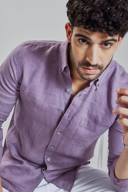 Mould Linen Purple Shirt | Relove