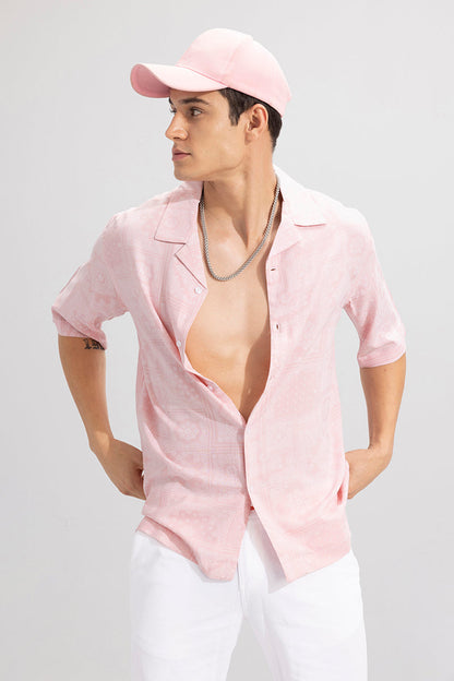 Folk Bandana Pink Oversized Shirt | Relove