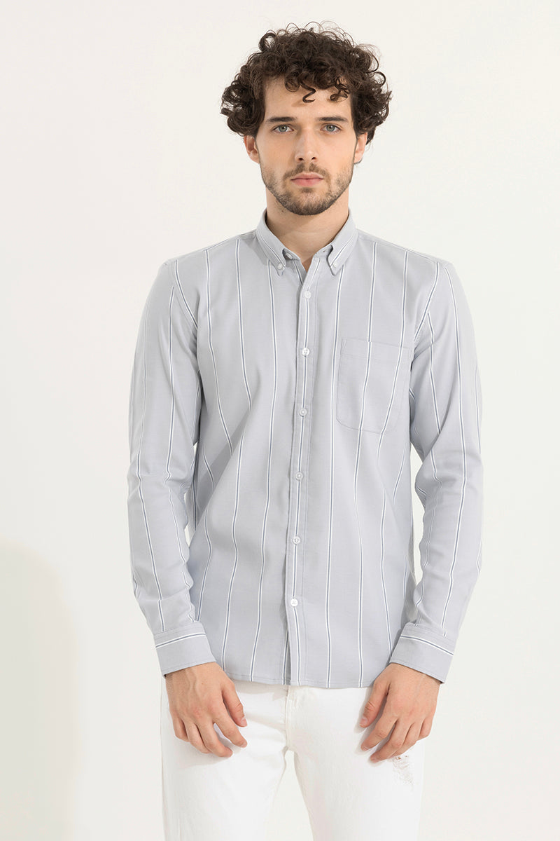 Stick Stripe Grey Shirt | Relove