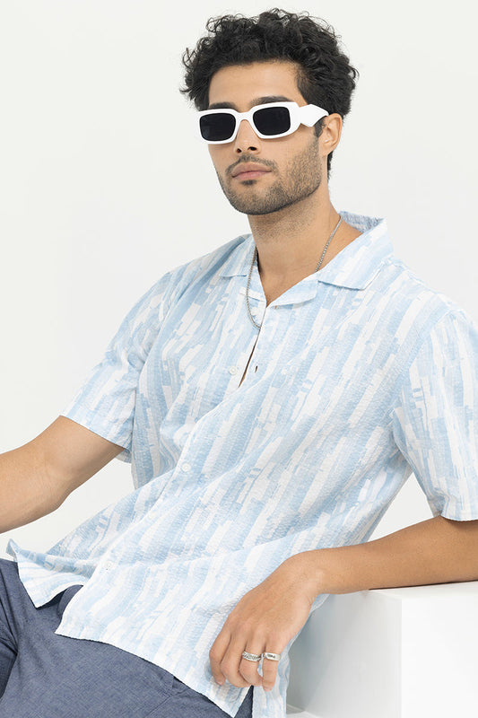 Abstruse Sky Blue Shirt | Relove