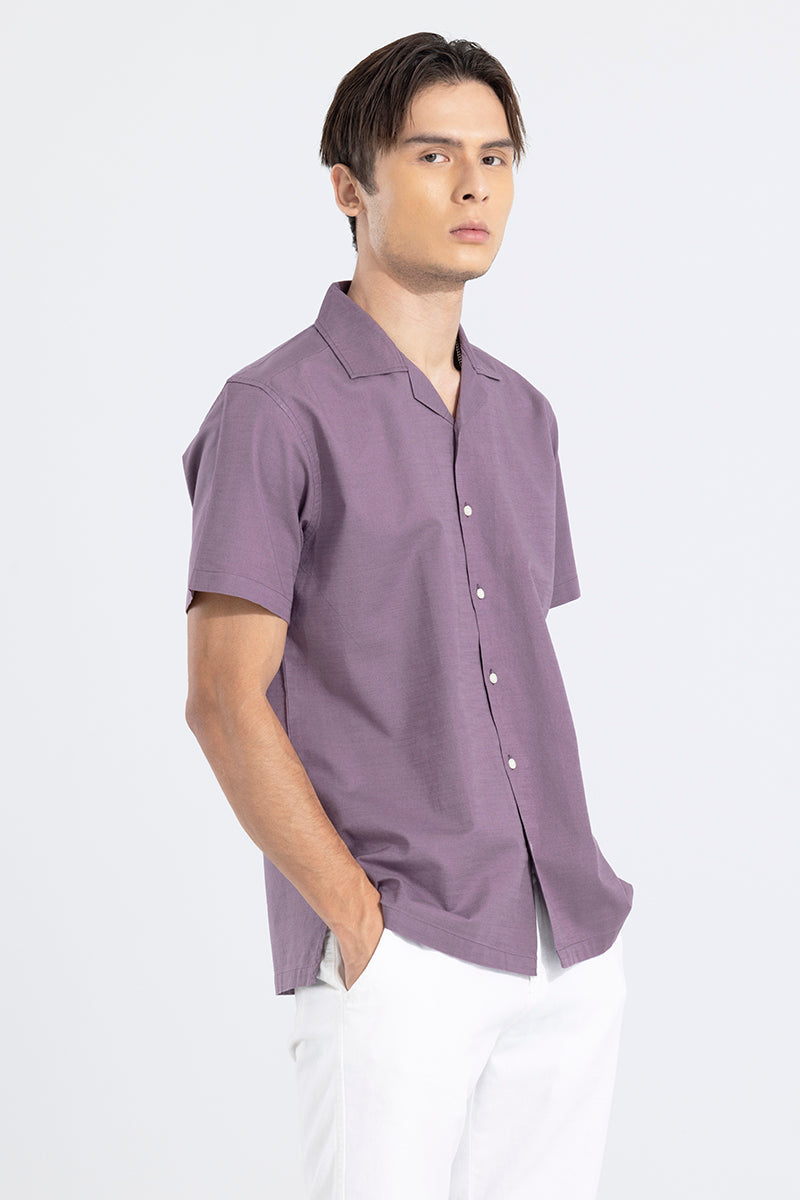 Cambric Linen Purple Shirt | Relove