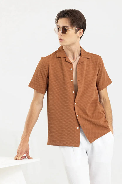 Breezy Bluffs Sand Brown Shirt | Relove