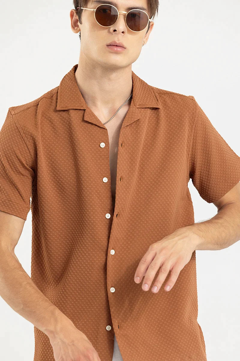 Breezy Bluffs Sand Brown Shirt | Relove