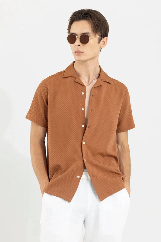 Breezy Bluffs Sand Brown Shirt | Relove