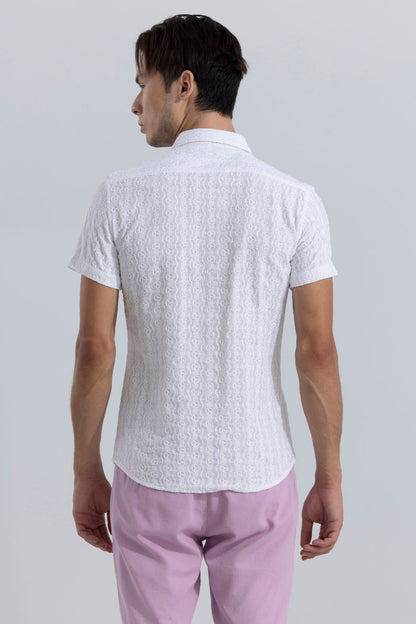 Tortuous White Embroidery Shirt | Relove