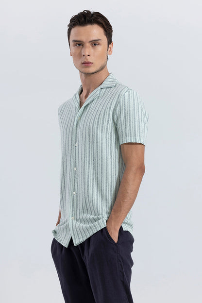 Blaze Stripe Green Knitted Shirt | Relove