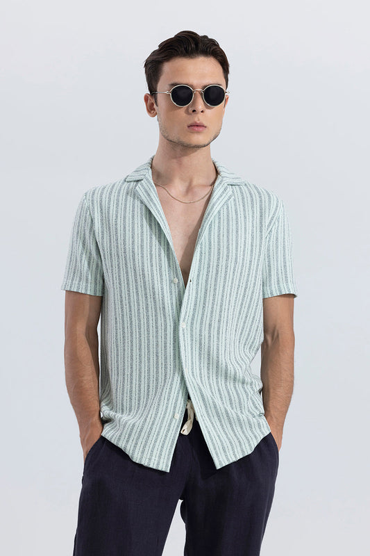 Blaze Stripe Green Knitted Shirt | Relove