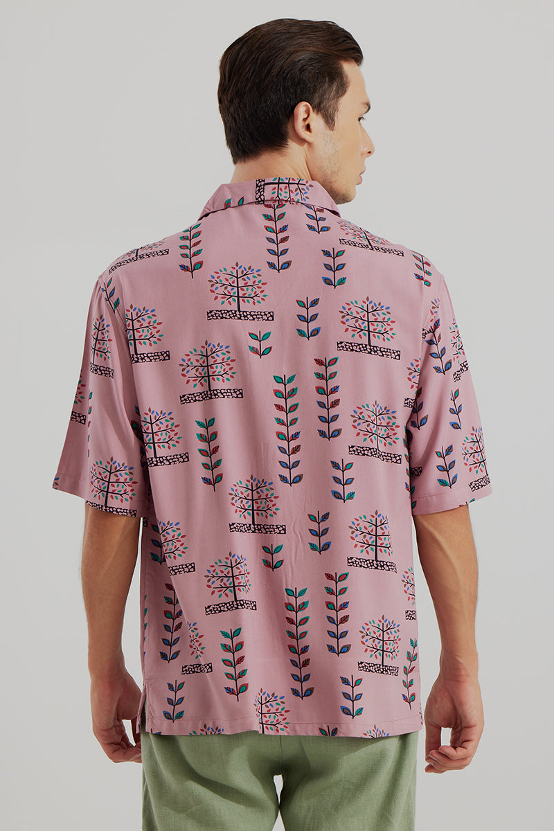 Folk Art Pink Oversized Shirt | Relove
