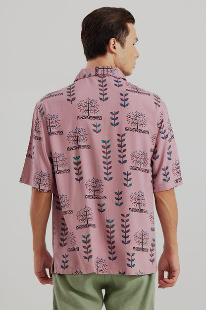 Folk Art Pink Oversized Shirt | Relove
