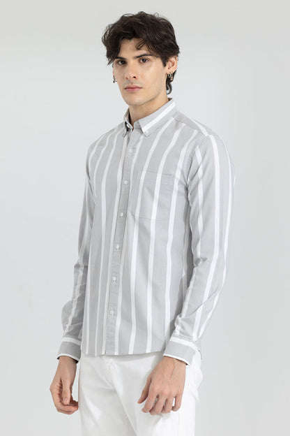 Pencil Stripe Grey Shirt | Relove