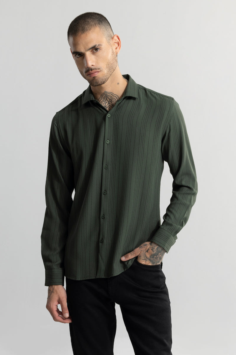 Quartet Green Stripe Shirt | Relove