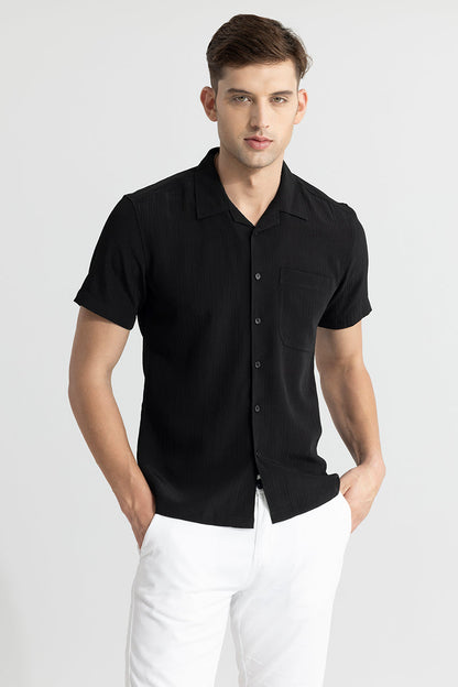 Smush Black Seersucker Shirt | Relove