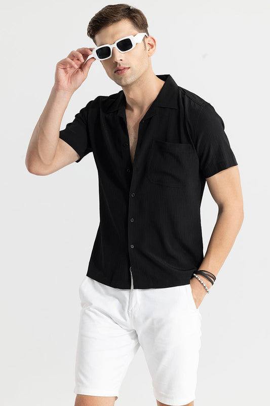 Smush Black Seersucker Shirt | Relove