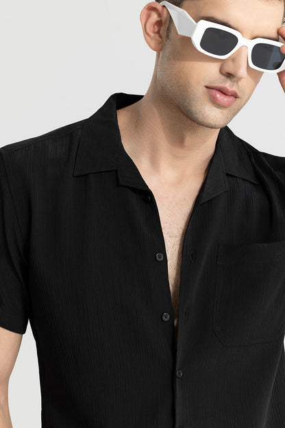 Smush Black Seersucker Shirt | Relove