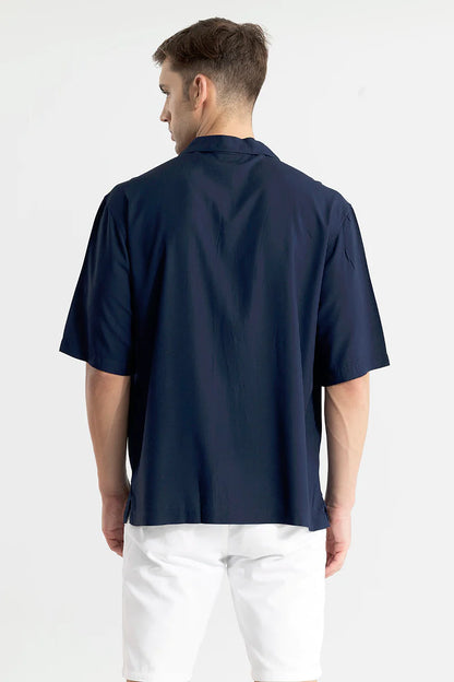 Mateo Dark Blue Oversized Shirt | Relove