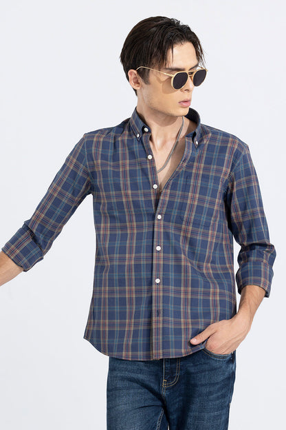 Widespread Check Blue Shirt | Relove