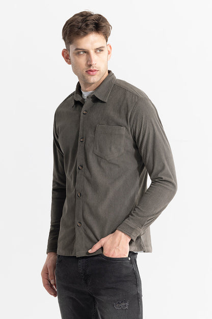 Cord Line Grey Corduroy Shirt | Relove