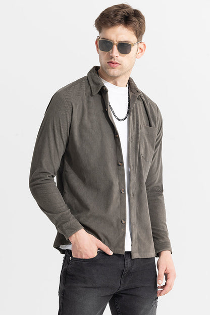 Cord Line Grey Corduroy Shirt | Relove