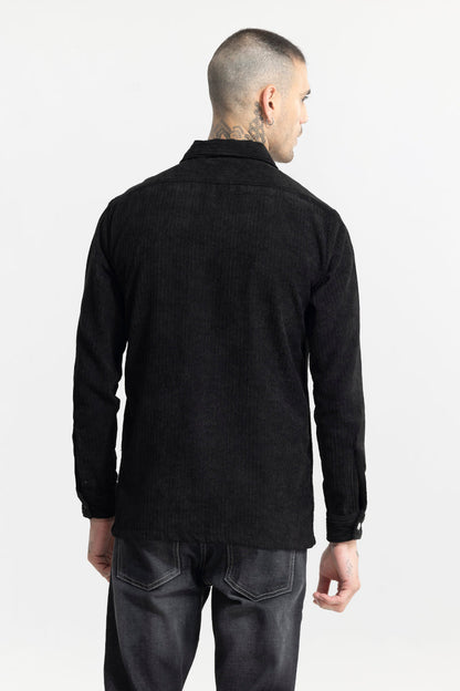 Ribcord Black Corduroy Overshirt | Relove