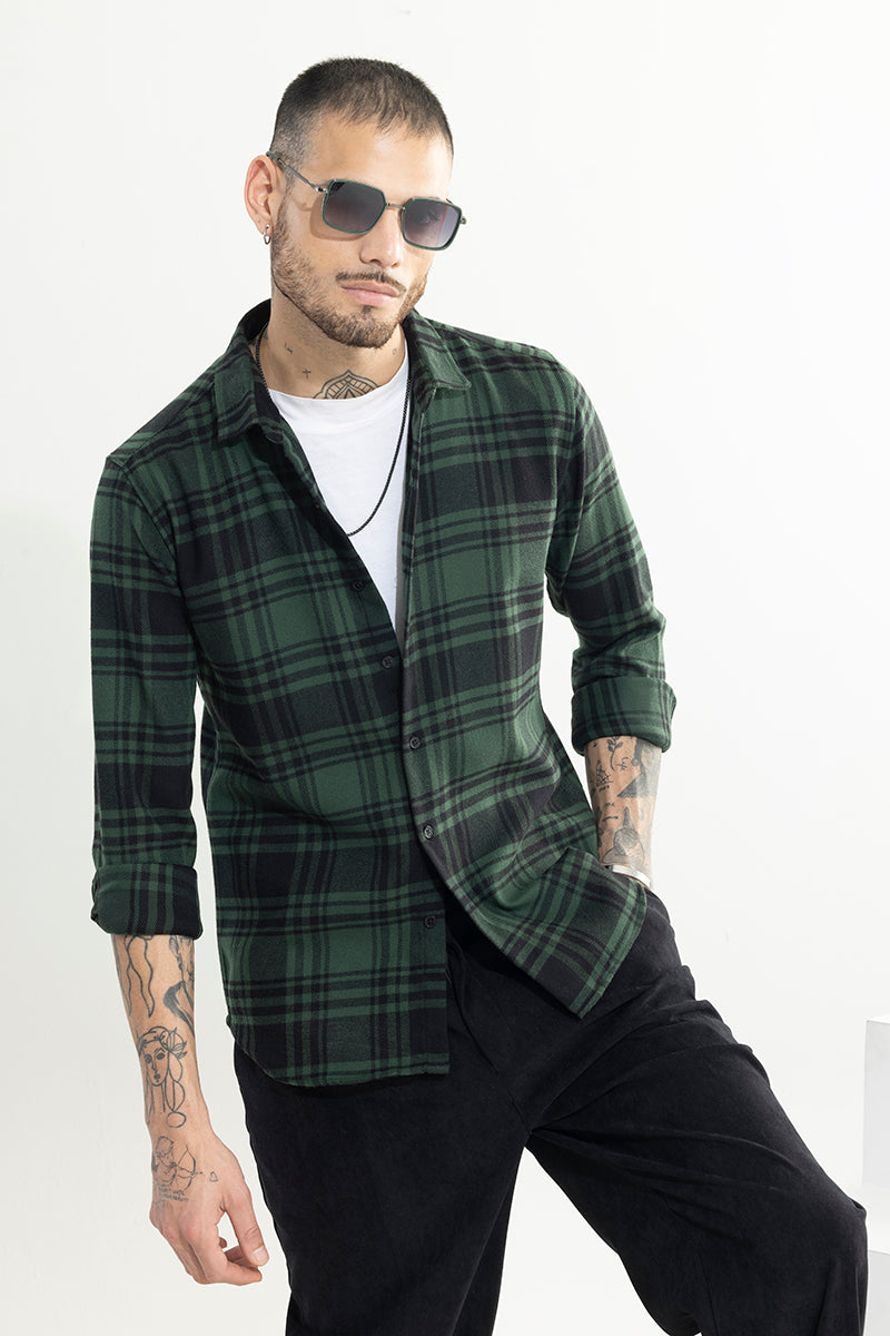 Tartan Grid Green Checks Shirt | Relove