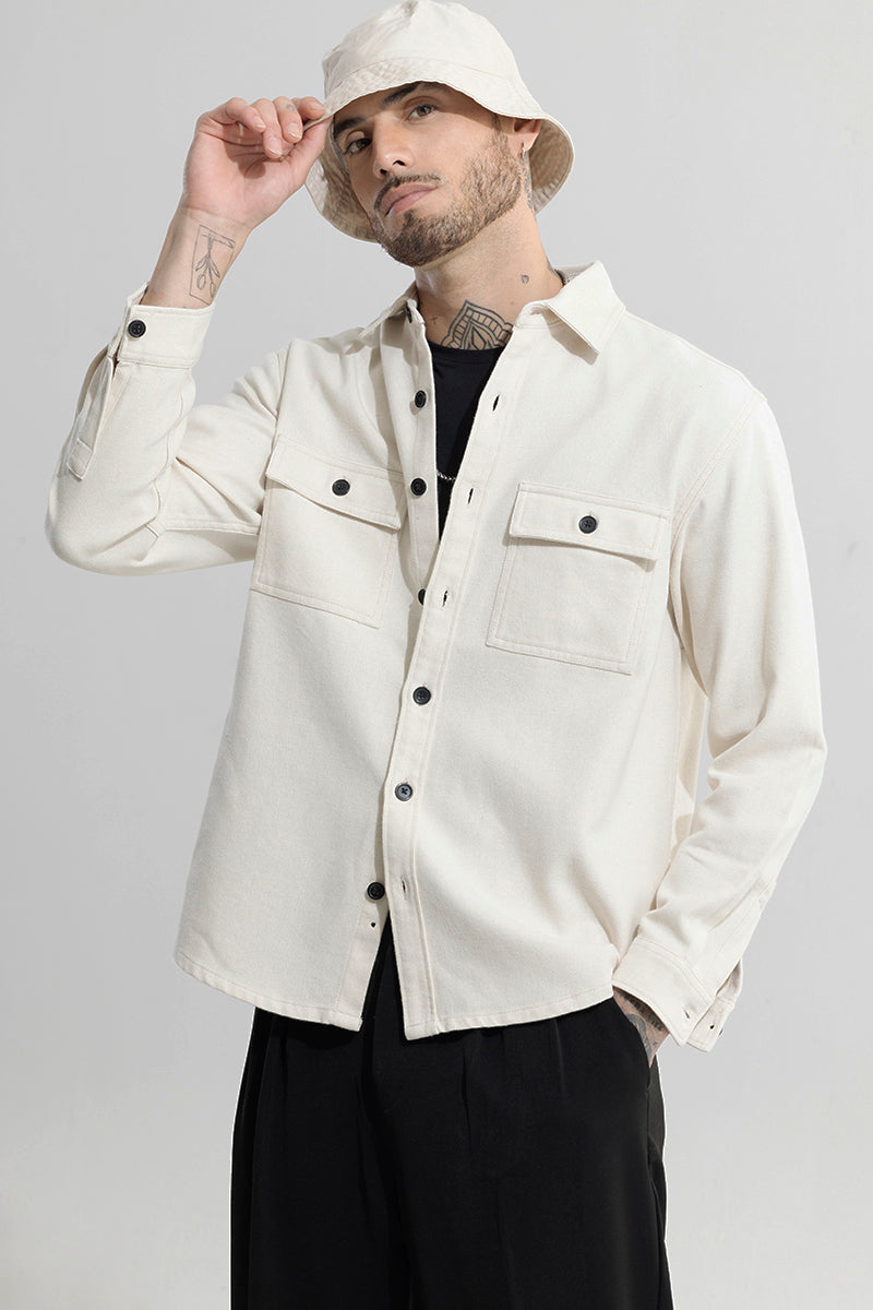 Clyster Off-White Overshirt | Relove