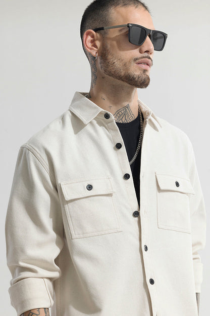 Clyster Off-White Overshirt | Relove