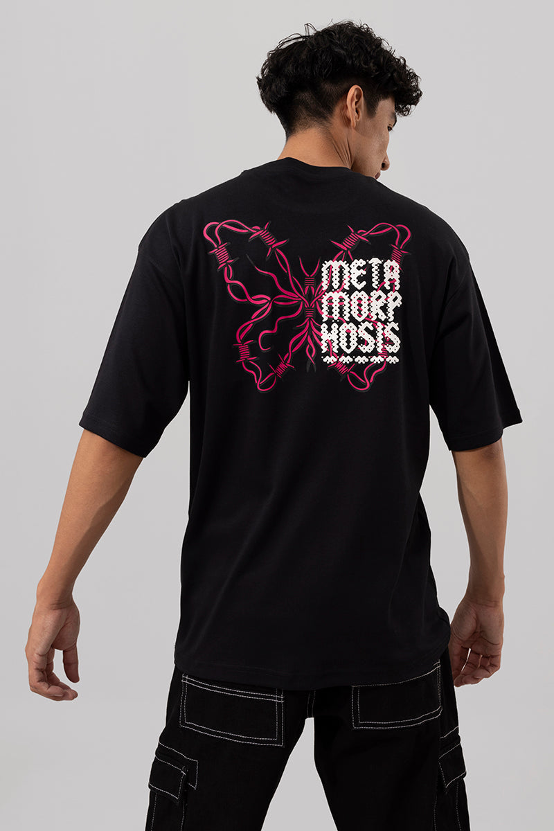 Metamorphosis Black Oversized T-Shirt | Relove