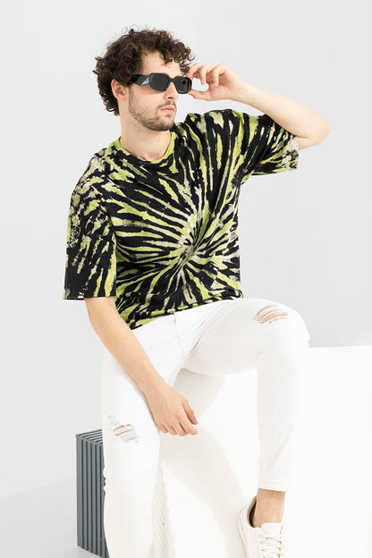 From First to Last Black Tie-Dye Oversized T-Shirt | Relove
