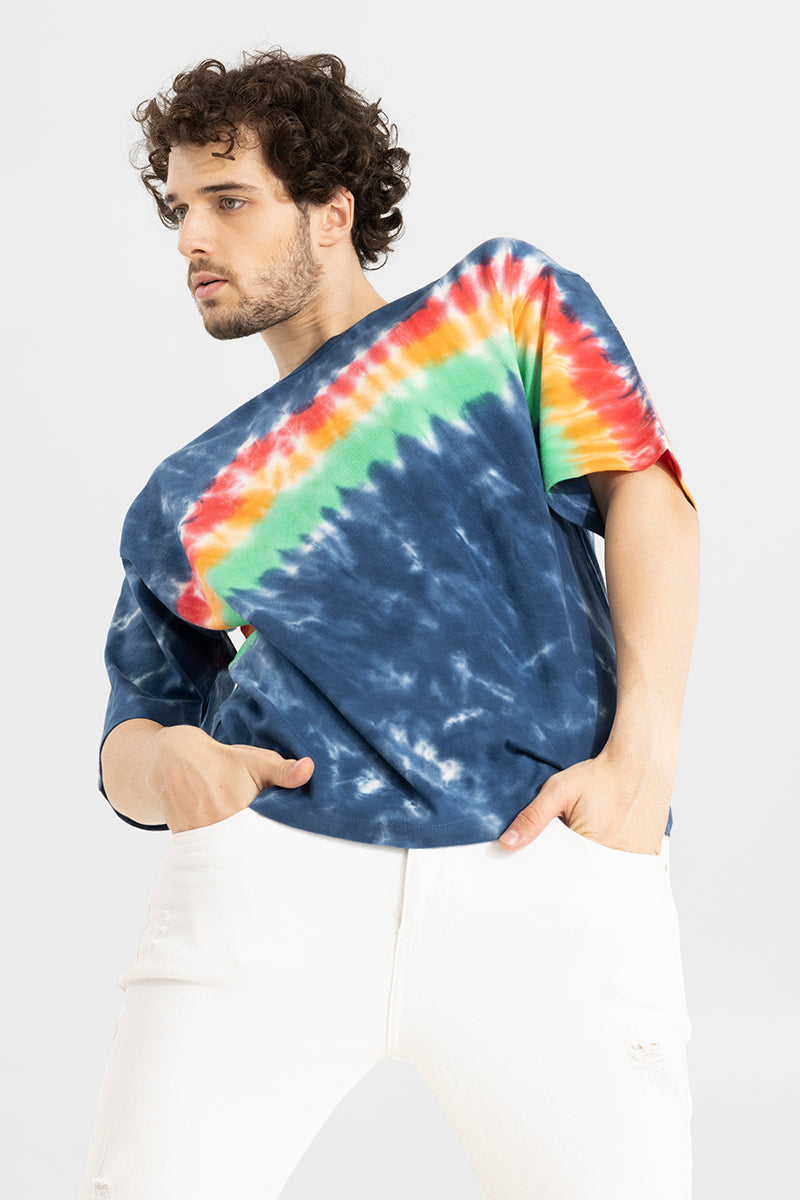 A Mind Blue  Oversized Tie-Dye T-Shirt | Relove