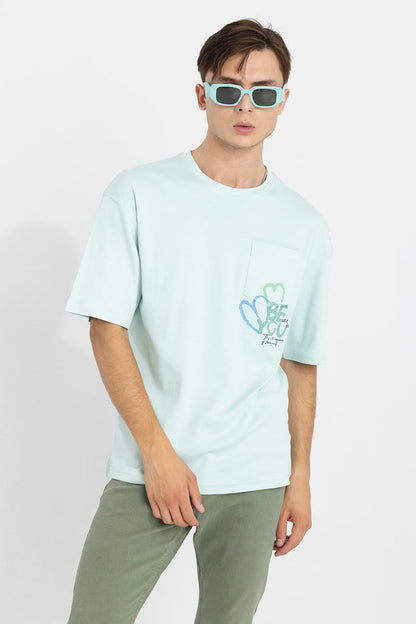 Focus Your Energy Blue Oversized T-Shirt | Relove