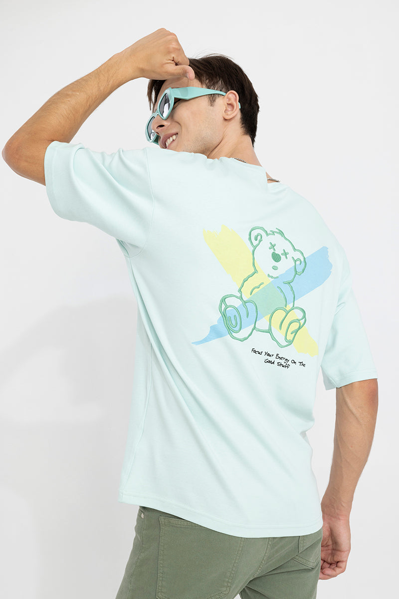 Focus Your Energy Blue Oversized T-Shirt | Relove