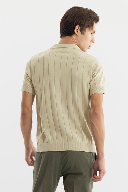 Nordic Beige Polo T-Shirt | Relove