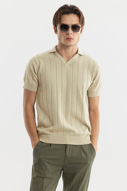 Nordic Beige Polo T-Shirt | Relove