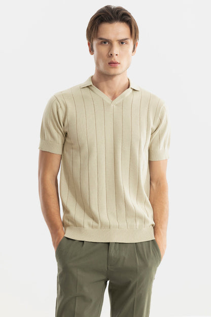 Nordic Beige Polo T-Shirt | Relove