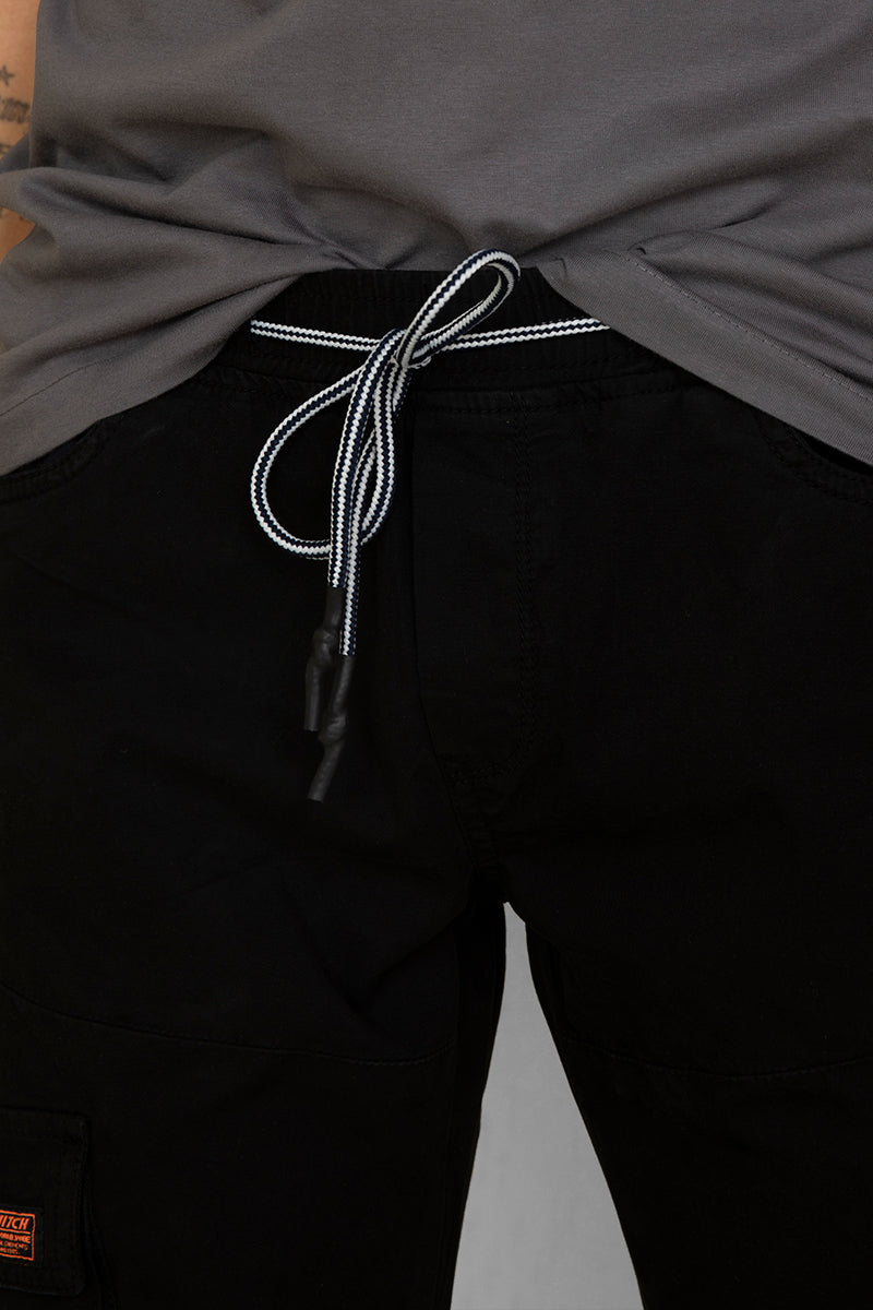 Steezy Black Cargo Pant | Relove