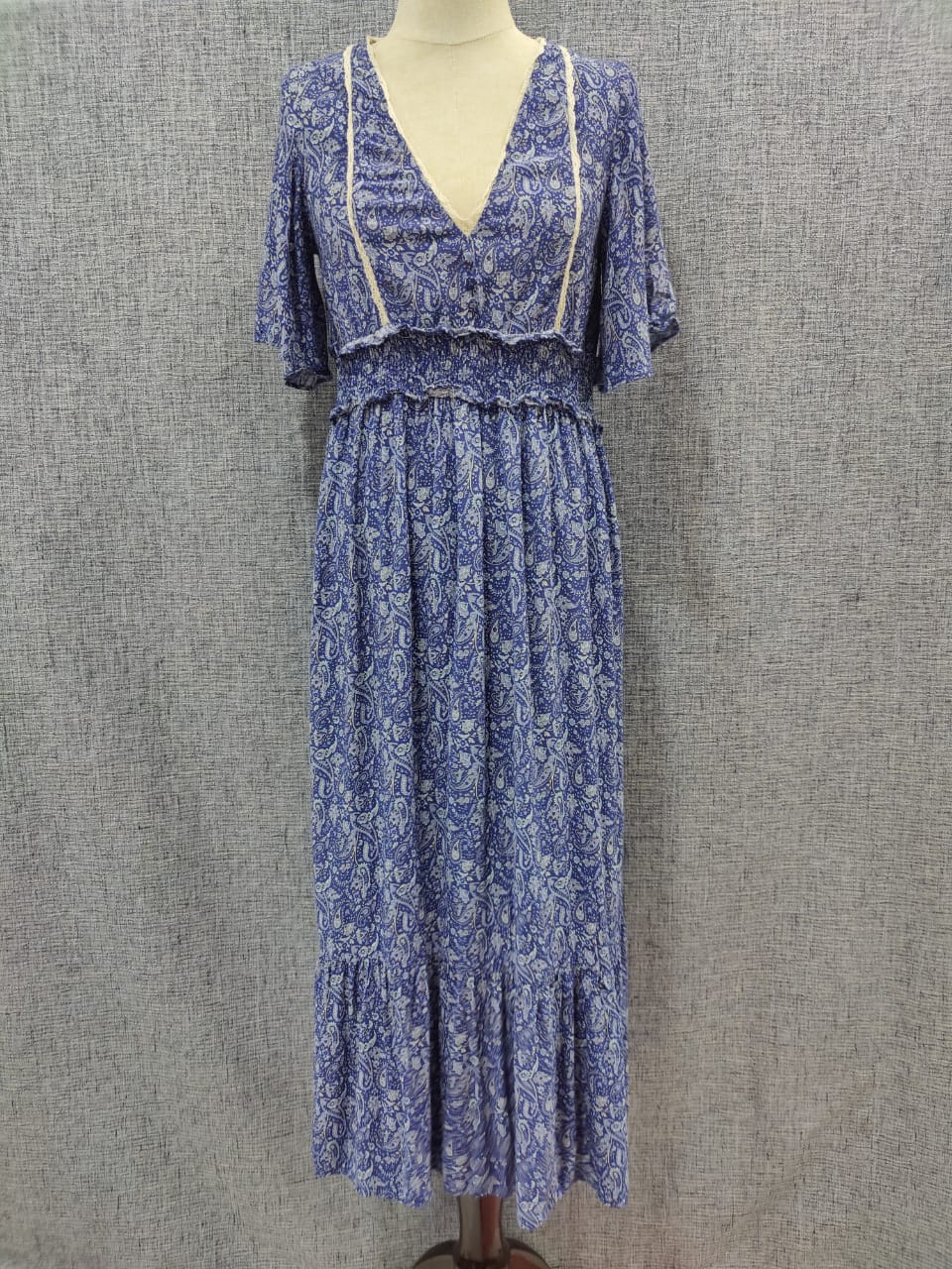 ZARA Printed Blue Long Dress | Relove