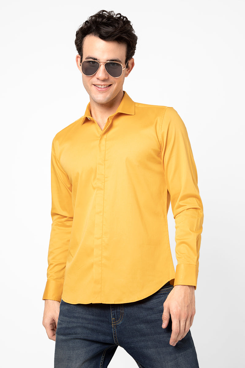 Sheeny Yellow Shirt - SNITCH